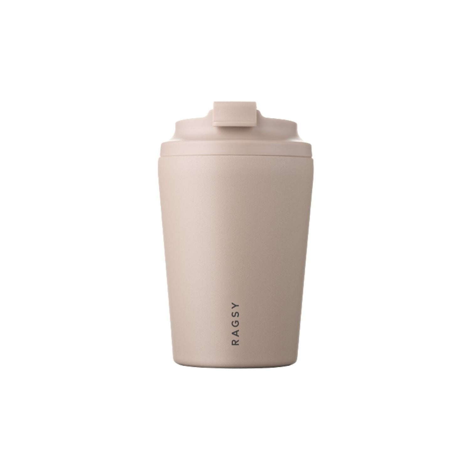 Beżowy matowy kubek termiczny Ragsy Simply Cup 340 ml z powłoką ceramiczną