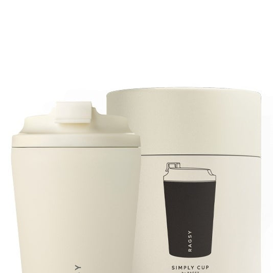 Piaskowy kubek termiczny Ragsy Simply Cup 340 ml w kolorze beżowym
