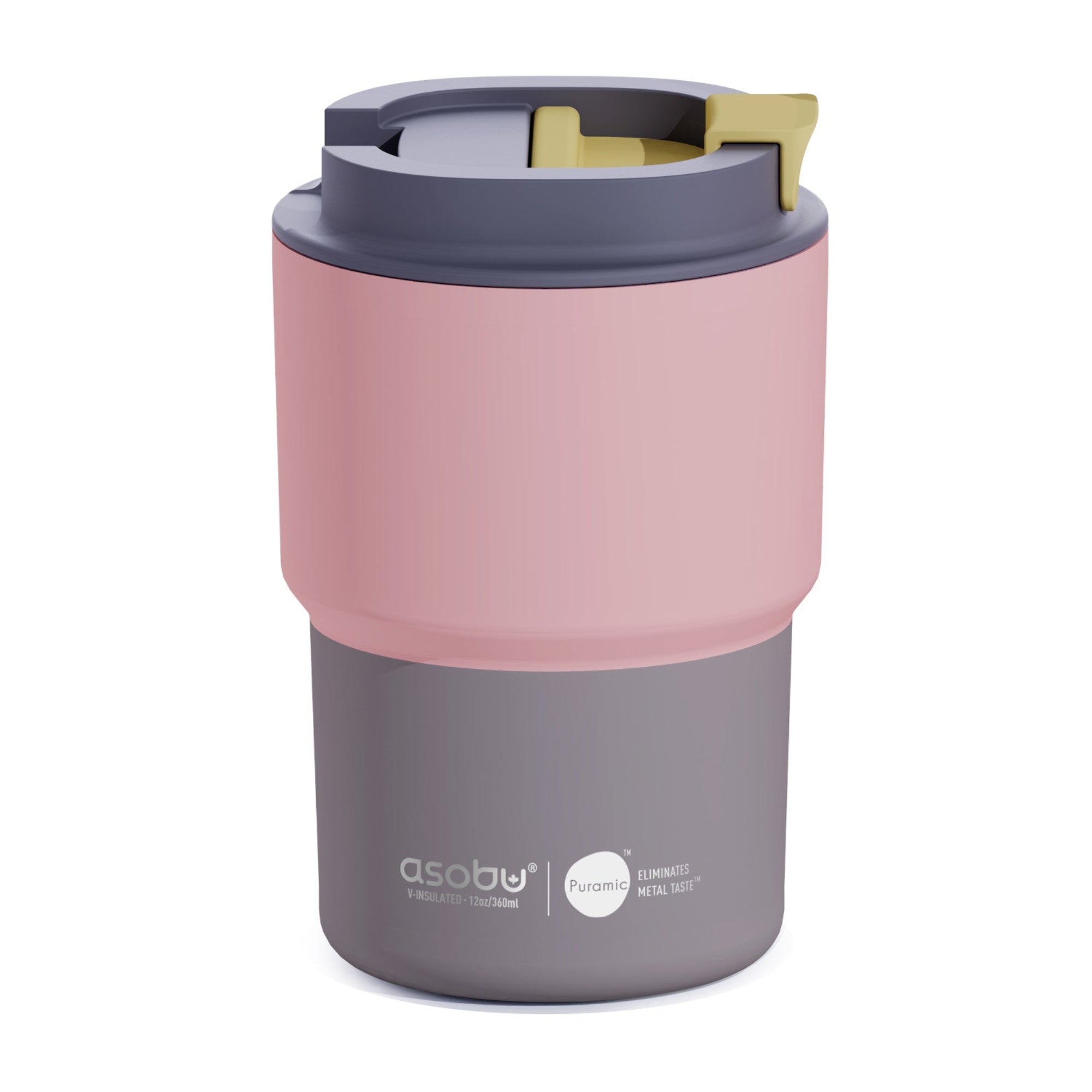 Asobu Coffee Express 360 ml Pastel Peach – lekki, szczelny kubek termiczny z ergonomicznym kształtem i powłoką Puramic.