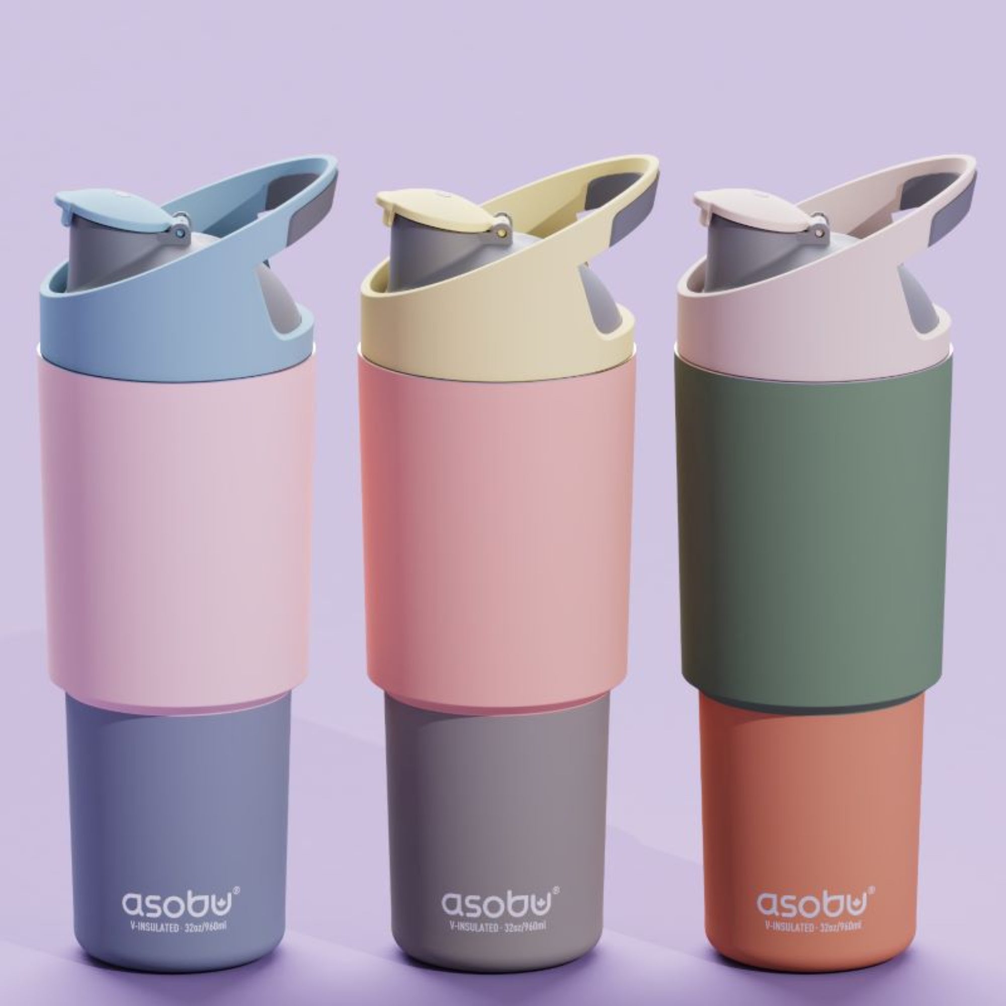 Asobu Cosmic 360 ml Pastel Green – lekki, szczelny kubek termiczny z ergonomicznym kształtem i powłoką Puramic.