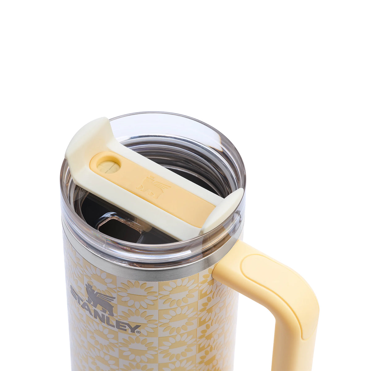 Stanley Quencher Butter Sunflower – stalowy kubek termiczny ze słomką, idealny do auta, biura i na siłownię, 890 ml, stal nierdzewna, długie trzymanie temperatury, kolor: żółty