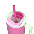 Kambukka Rio Bubblegum Mint – kubek termiczny 950 ml, stal 18/8, chłód 24 h, picie klasyczne lub przez słomkę, szczelny, pasuje do uchwytów auta, kolor: różowy