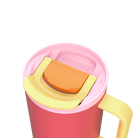 Kambukka Rio Pink Papaya – kubek termiczny 950 ml, stal 18/8, chłód 24 h, picie klasyczne lub przez słomkę, szczelny, pasuje do uchwytów auta, kolor: czerwony