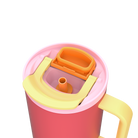 Kambukka Rio Pink Papaya – kubek termiczny 950 ml, stal 18/8, chłód 24 h, picie klasyczne lub przez słomkę, szczelny, pasuje do uchwytów auta, kolor: czerwony