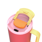 Kambukka Rio Pink Papaya – kubek termiczny 950 ml, stal 18/8, chłód 24 h, picie klasyczne lub przez słomkę, szczelny, pasuje do uchwytów auta, kolor: czerwony