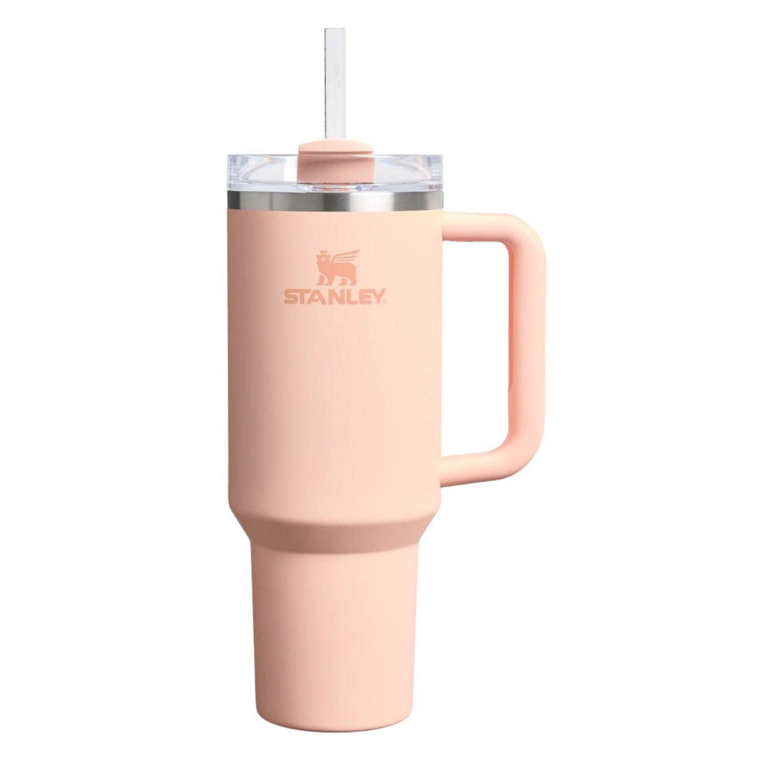 Stanley Quencher Orange Cream– stalowy kubek termiczny ze słomką, idealny do auta, biura i na siłownię, kolor: brzoskwiniowy