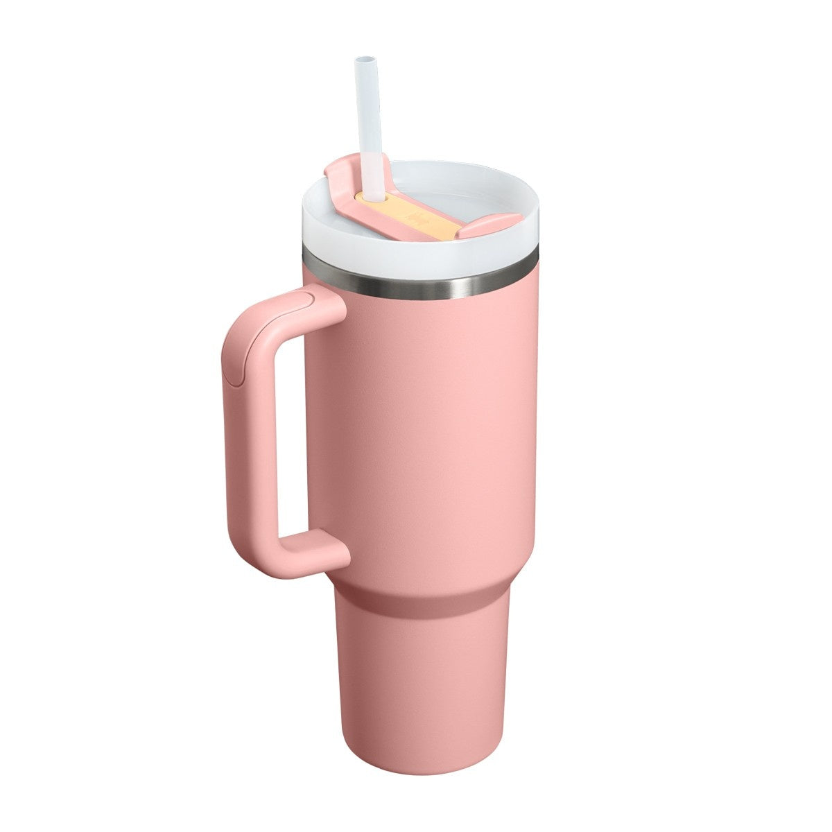 Stalowy kubek termiczny Stanley Peach Rose utrzymujący zimną temperaturę napoju przez wiele godzin