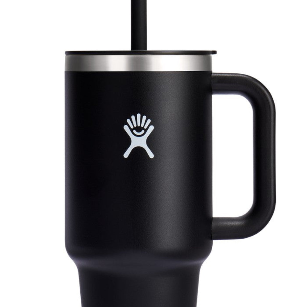 Kubek termiczny ze słomką Hydro Flask Black 900 ml – podwójne ścianki, utrzymanie temperatury, antypoślizgowa powłoka i wygodny uchwyt, kolor: czarny