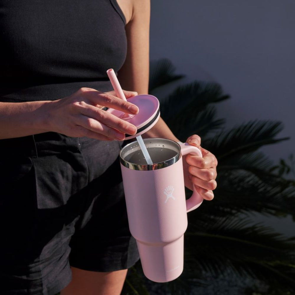 Kubek termiczny ze słomką Hydro Flask Trillium 900 ml – podwójne ścianki, utrzymanie temperatury, antypoślizgowa powłoka i wygodny uchwyt, kolor: różowy