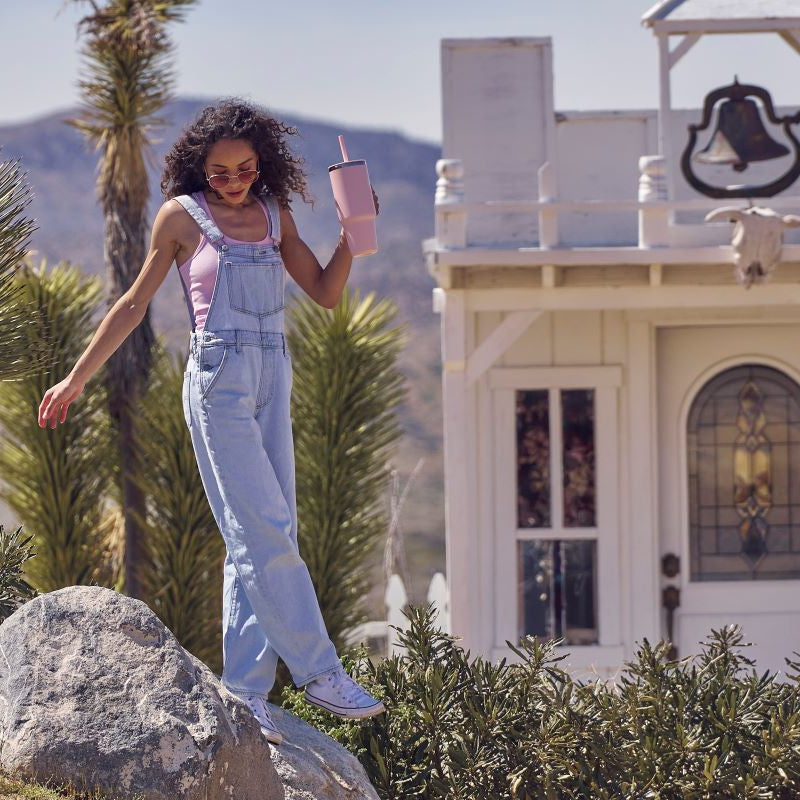 Kubek termiczny ze słomką Hydro Flask Trillium 900 ml – podwójne ścianki, utrzymanie temperatury, antypoślizgowa powłoka i wygodny uchwyt, kolor: różowy