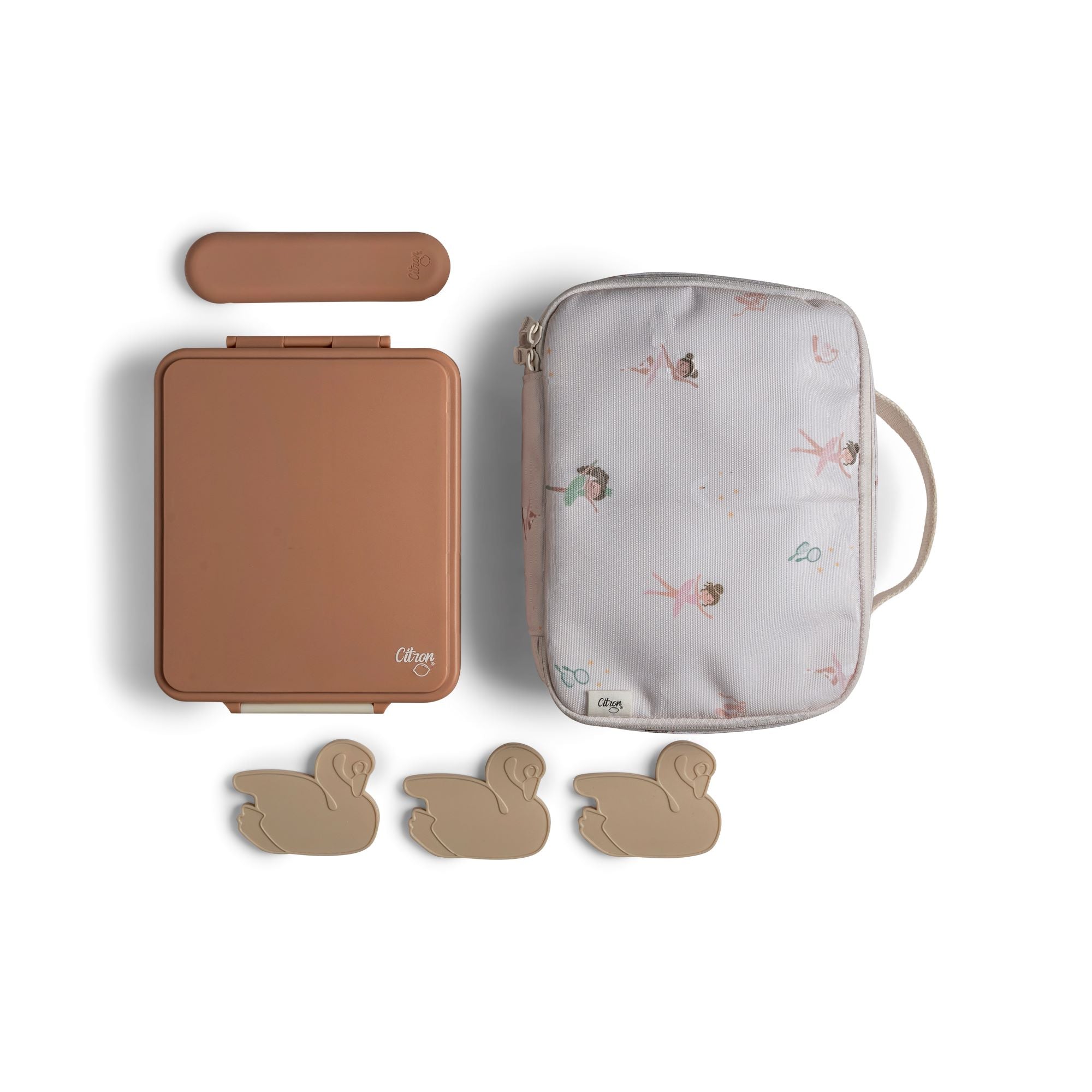 Torba lunchowa Citron Ballerina – izolowana, lekka i pojemna, z motywem balerin