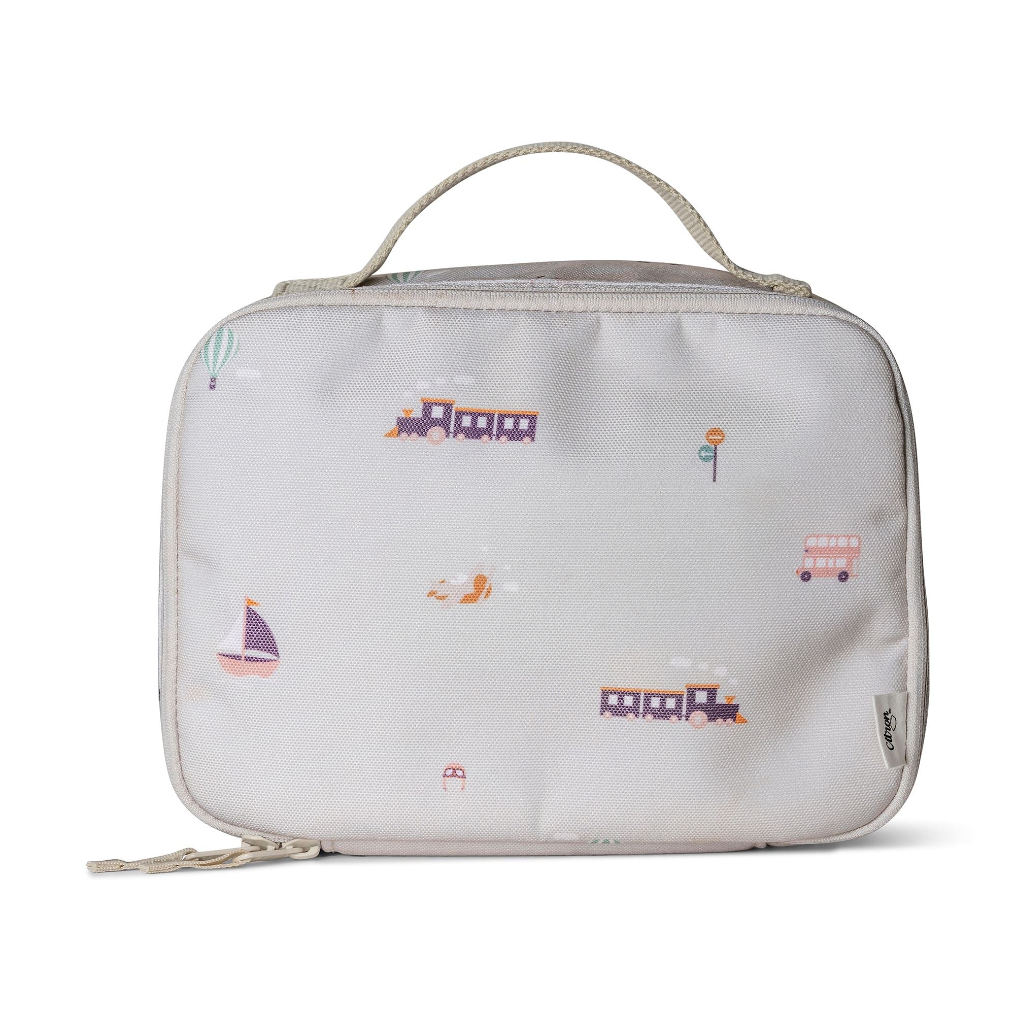 Torba lunchowa Citron Vehicles – izolowana, lekka i pojemna, z motywem pojazdów