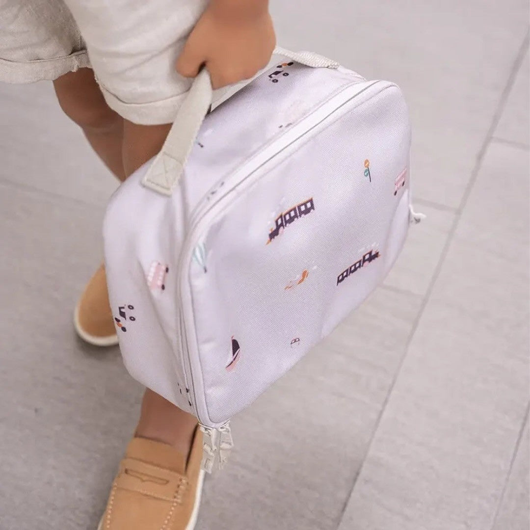 Torba lunchowa Citron Vehicles – izolowana, lekka i pojemna, z motywem pojazdów