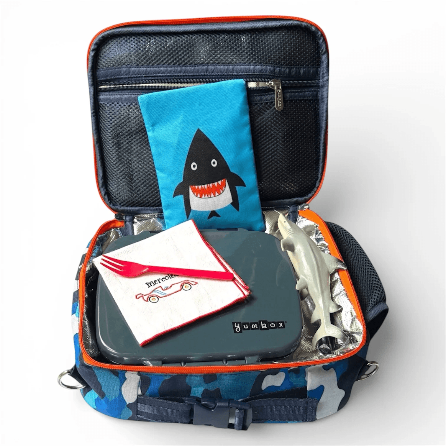 Yumbox Go Berlin Grey z uszczelką leakproof na dipy i gęste sosy