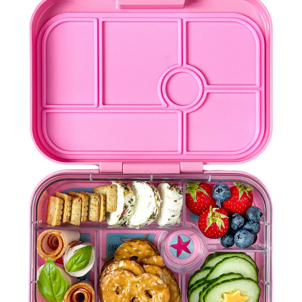 Yumbox Original Power Pink / Mermaid – lunchbox z 6 przegródkami, bezpieczny i idealny na różnorodne i szczelnie zapakowane posiłki, kolor: różowy
