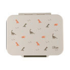 Lunchbox tritanowy Citron Dino 4-komorowy, 700 ml – szczelny, lekki, bez BPA, wzór: dinozaury, z pojemnikiem na sos