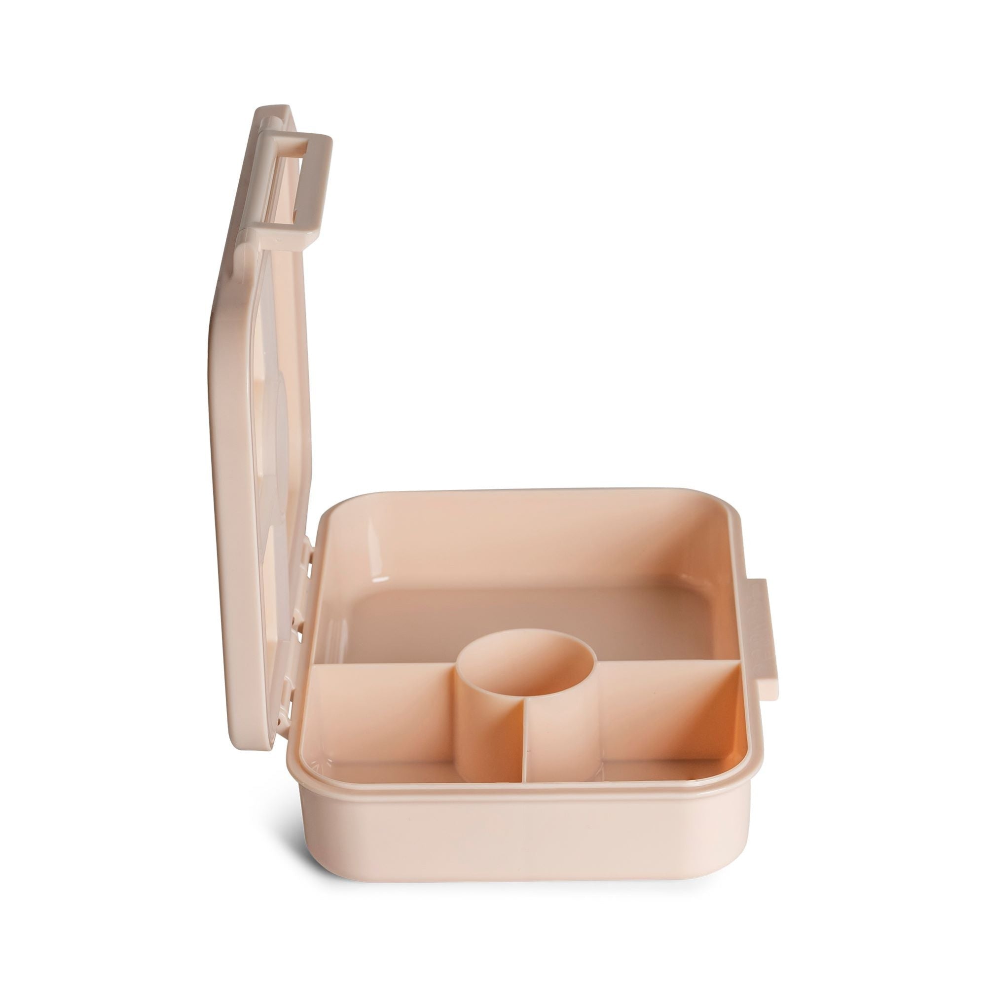 Lunchbox tritanowy Citron Flowers 4-komorowy, 700 ml – szczelny, lekki, bez BPA, wzór: kwiatki, z pojemnikiem na sos