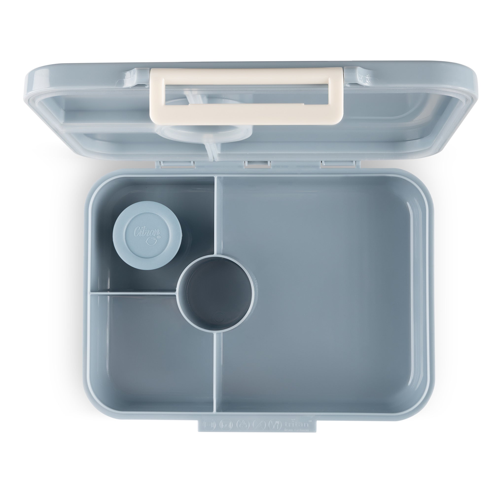 Lunchbox tritanowy Citron Spaceship 4-komorowy, 700 ml – szczelny, lekki, bez BPA, wzór: kosmos, z pojemnikiem na sos