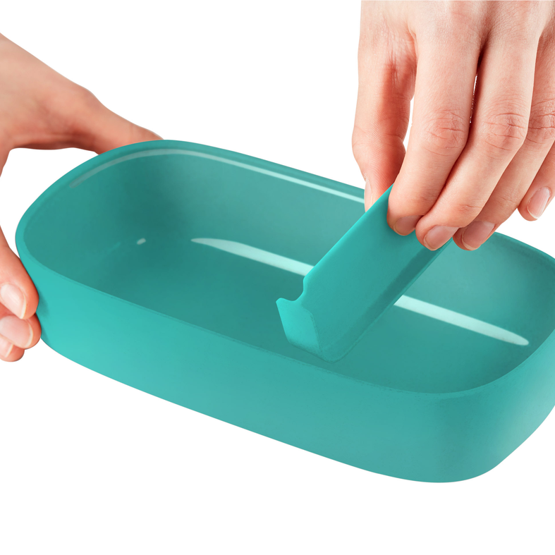 Lunchbox z przegródka Lekue To Go – szczelny, praktyczny i bez BPA, kolor: turkusowy