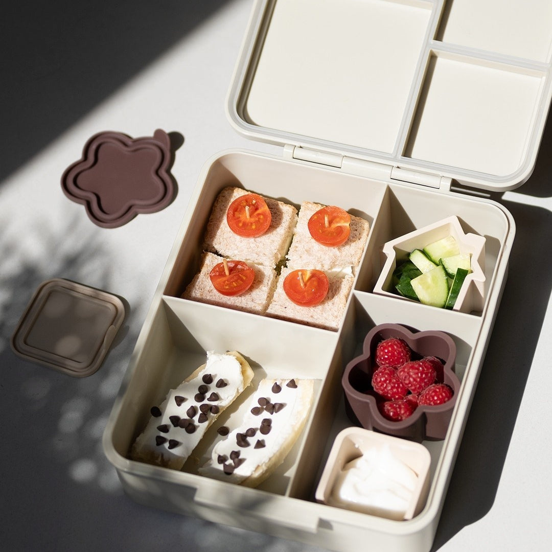 Grand Lunch Box Citron Cool Kid – śniadaniówka z 4 przegródkami i termosem, szczelna, stylowa i praktyczna, kolor: szary