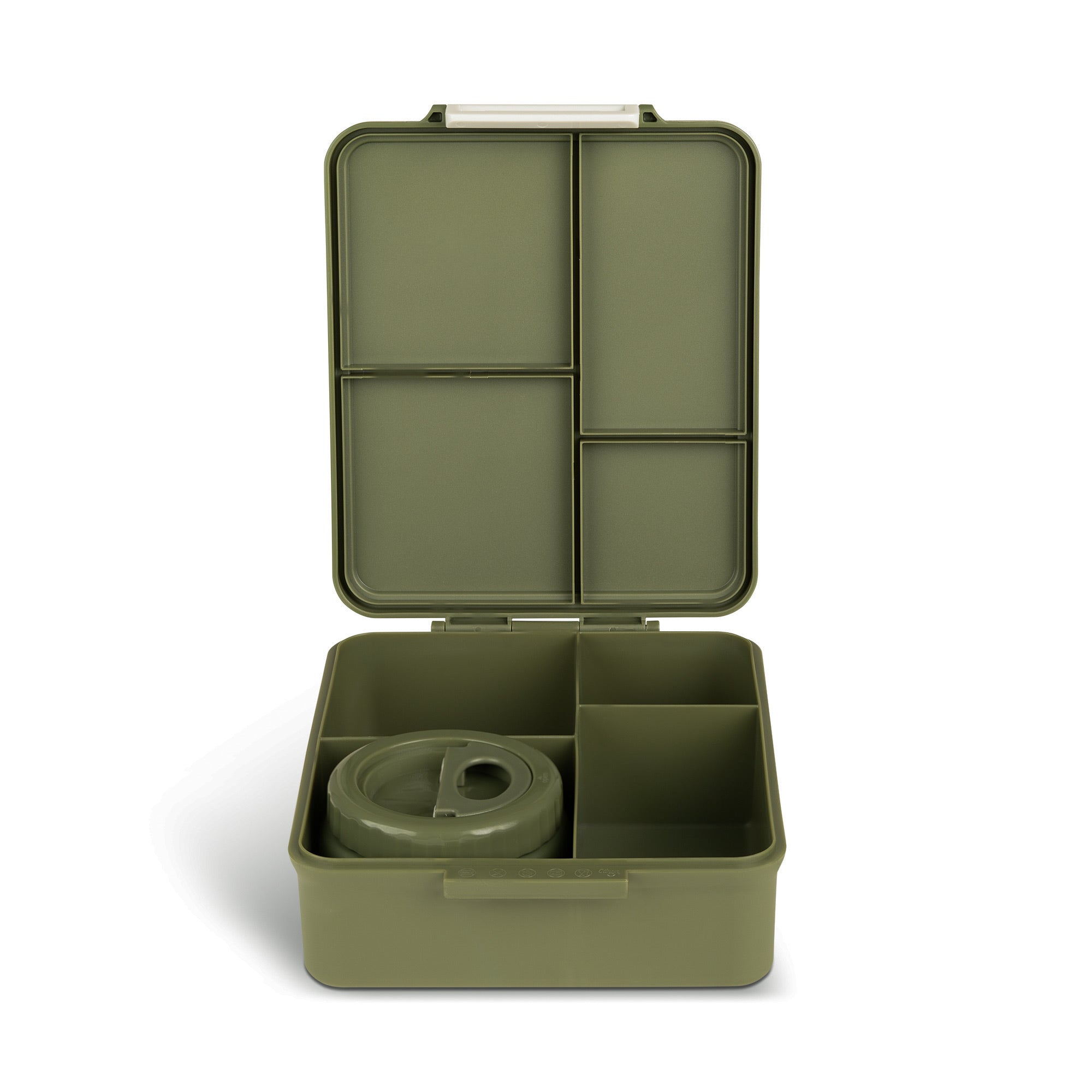 Grand Lunch Box Citron Green – śniadaniówka z 4 przegródkami i termosem, szczelna, stylowa i praktyczna, kolor: zielony