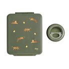 Grand Lunch Box Citron Tiger – śniadaniówka z 4 przegródkami i termosem, szczelna, stylowa i praktyczna, wzór: tygrysy