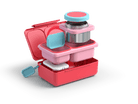 Lunchbox z termosem OmieBox Up Cherry Pink – szczelny, pojemny i stylowy, idealny do szkoły i pracy