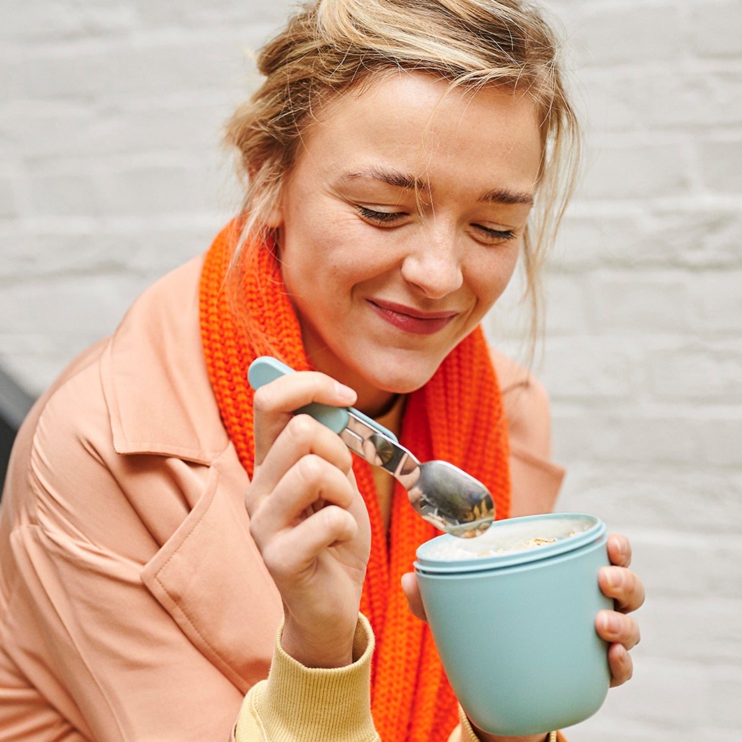 Mepal Ellipse łyżka składana – stal nierdzewna, w etui, do lunchboxa