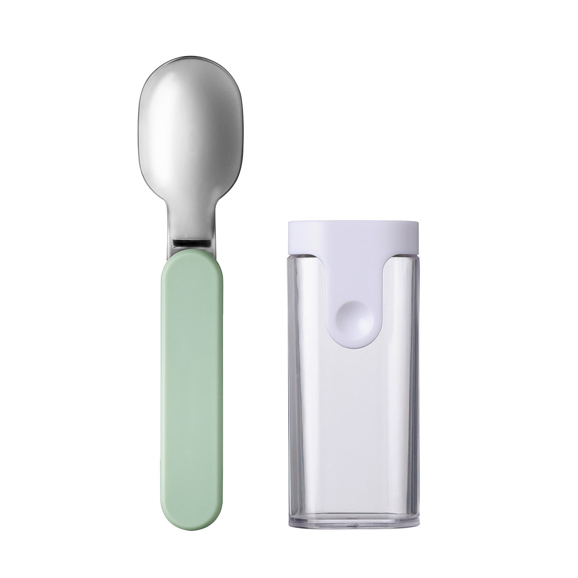 Mepal Ellipse łyżka składana – zielona, stal nierdzewna, w etui, do lunchboxa