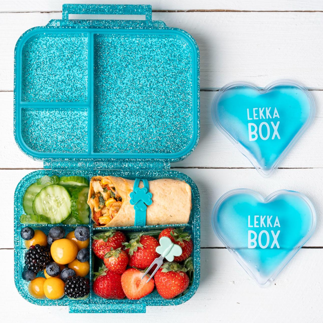 Mała turkusowa śniadaniówka bento LekkaBox Glamour szczelna