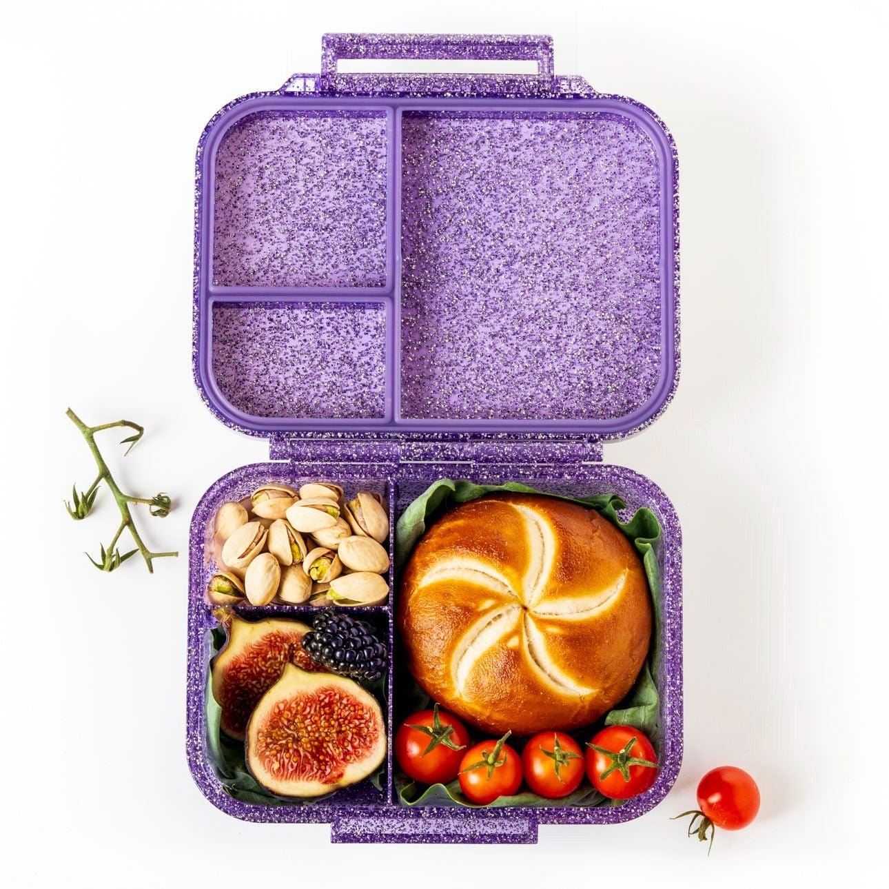 LekkaBox Glamour Purple – mały pojemnik na śniadanie do przedszkola