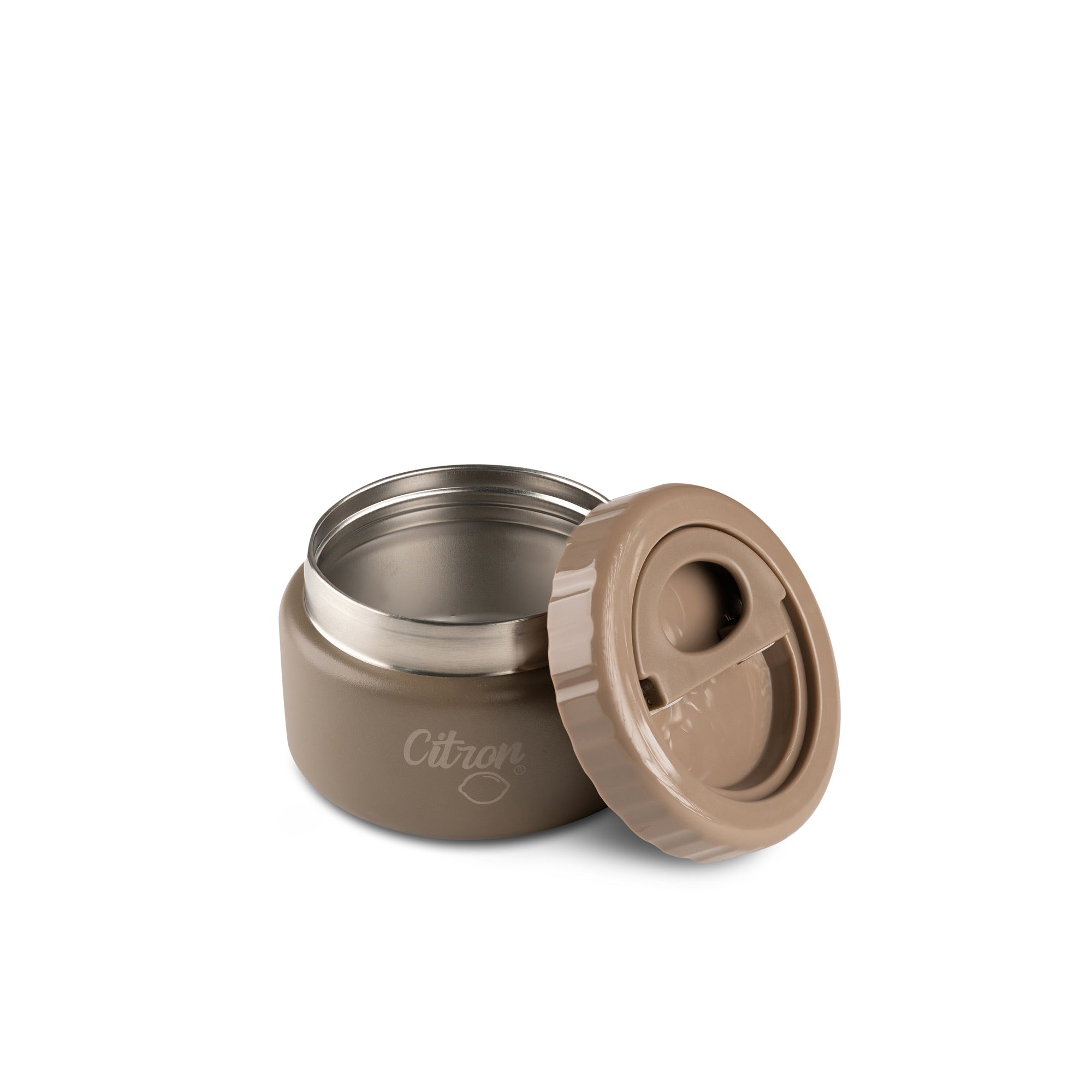 Termos Citron Small Food Jar Brown 250 ml – stal nierdzewna, szczelny, bez BPA, brązowy, dla dzieci i dorosłych, trzyma ciepło do 6h