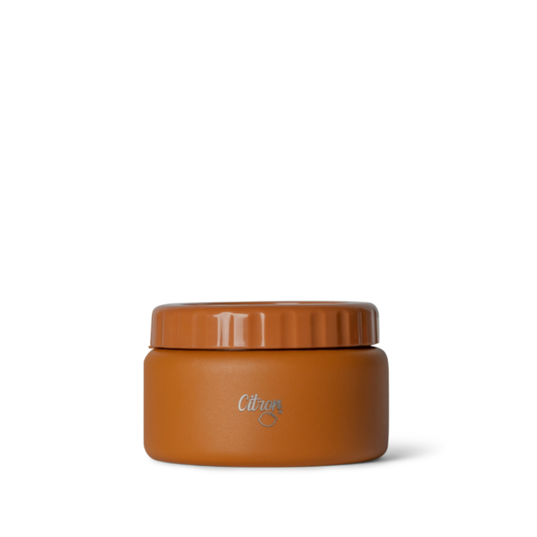 Termos Citron Small Food Jar Caramel 250 ml – stal nierdzewna, szczelny, bez BPA, dla dzieci i dorosłych, trzyma ciepło do 6h