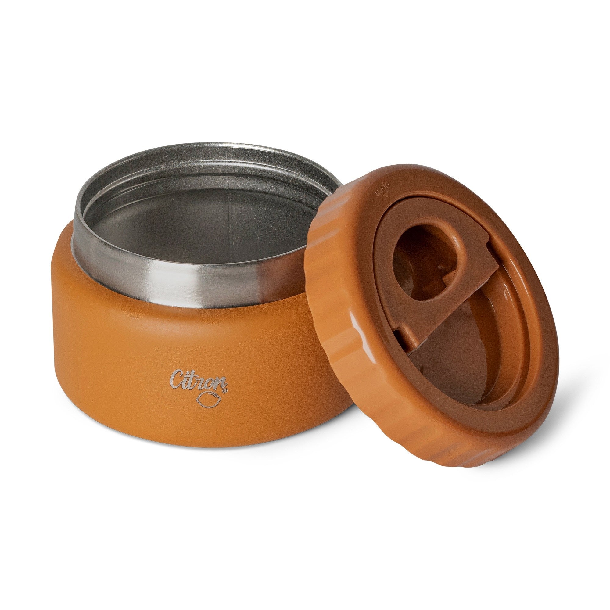 Termos Citron Small Food Jar Caramel 250 ml – stal nierdzewna, szczelny, bez BPA, dla dzieci i dorosłych, trzyma ciepło do 6h