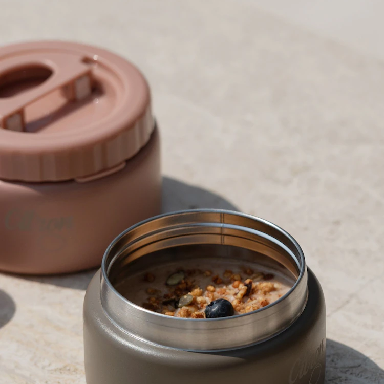 Termos Citron Small Food Jar Green 250 ml – stal nierdzewna, szczelny, bez BPA, zielony, dla dzieci i dorosłych, trzyma ciepło do 6h