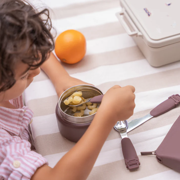 Termos Citron Small Food Jar Plume 250 ml – stal nierdzewna, szczelny, bez BPA, śliwkowy, dla dzieci i dorosłych, trzyma ciepło do 6h