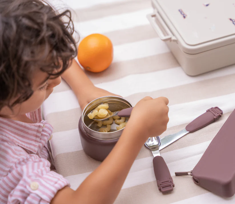 Termos Citron Small Food Jar Plume 250 ml – stal nierdzewna, szczelny, bez BPA, śliwkowy, dla dzieci i dorosłych, trzyma ciepło do 6h