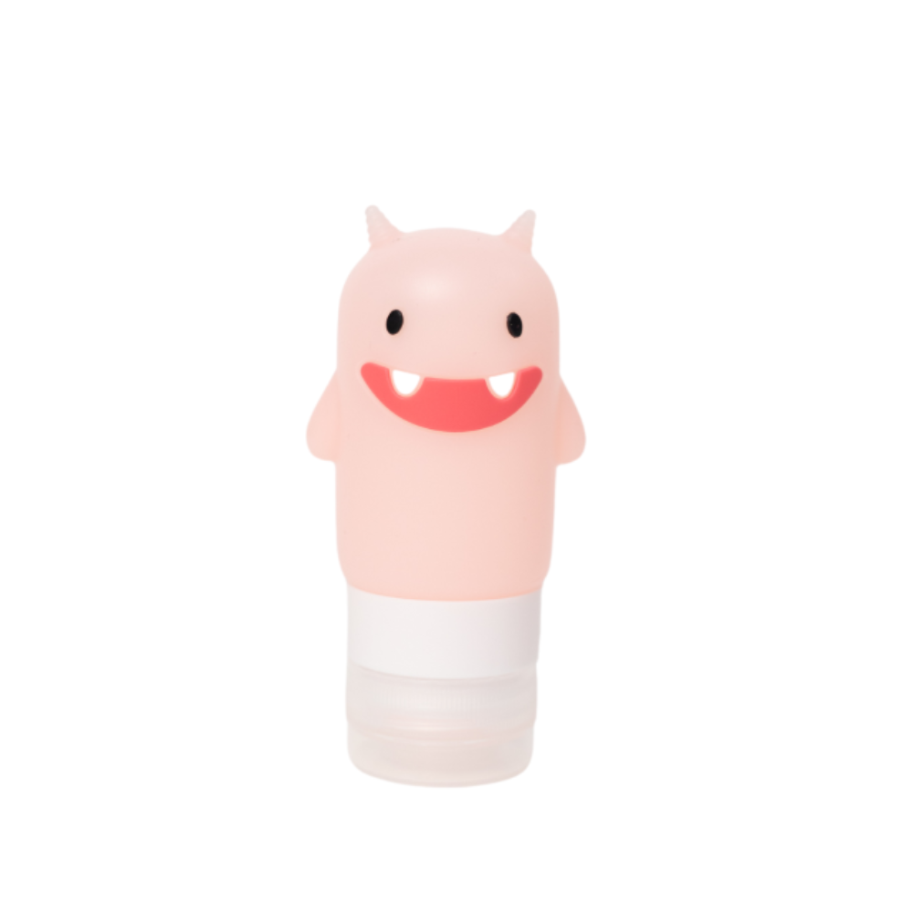 Mini butelki na sos Yumbox – kolorowe potworki, szczelne i łatwe w użyciu przez dzieci, kolor: różowy