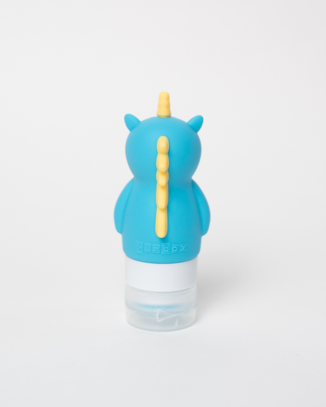 Mini butelki na sos Yumbox – kolorowe jednorożce, szczelne i łatwe w użyciu przez dzieci, kolor: niebieski