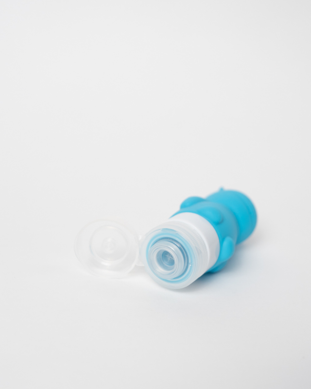 Mini butelki na sos Yumbox – kolorowe jednorożce, szczelne i łatwe w użyciu przez dzieci, kolor: niebieski