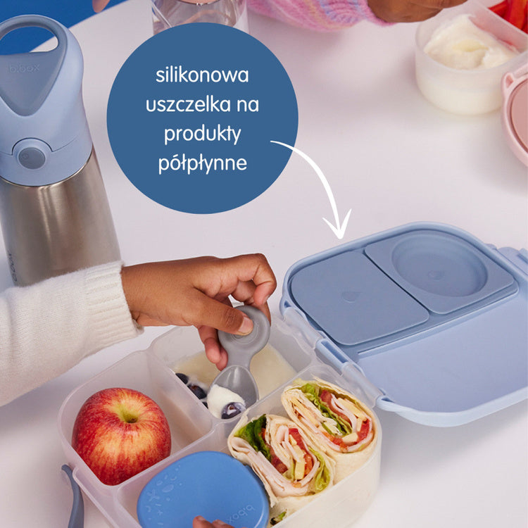 Kwadratowy mini lunchbox b.box w jaskrawym kolorze cytrynowym