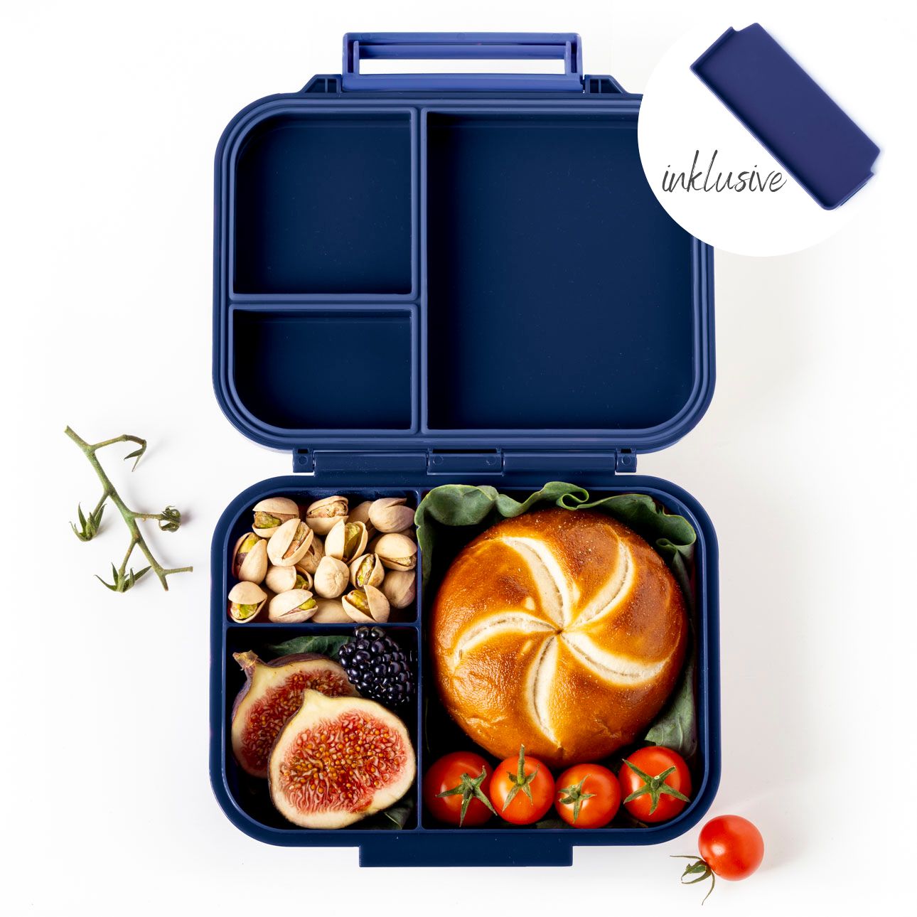 Klasyczny ciemnoniebieski mini lunchbox Lekkabox Classic w kolorze Cosmic