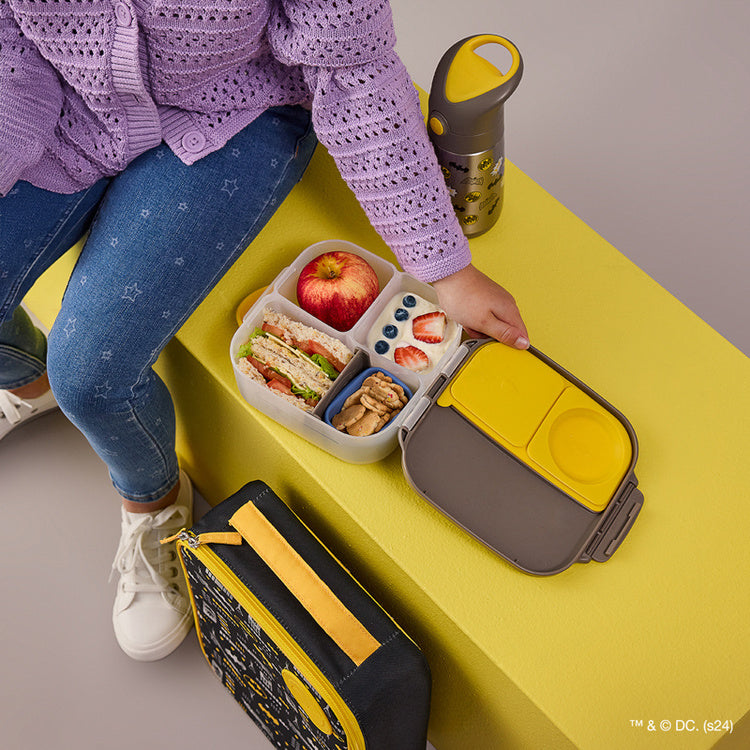 Mini lunchbox B.box – kompaktowy, szczelny i idealny na drugie śniadanie, wzór: Batman