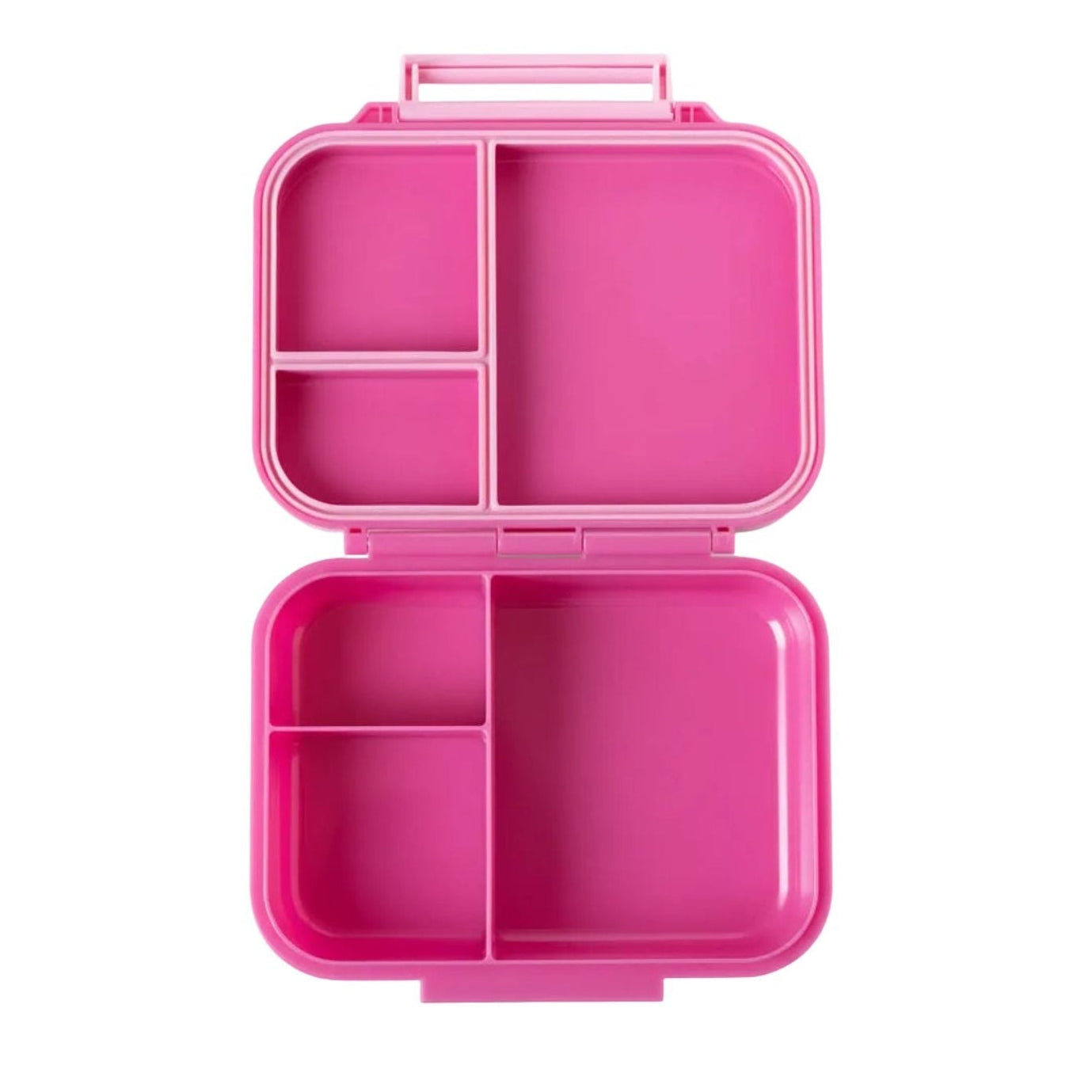 Lekkabox Classic Berry – lekka mini śniadaniówka z 3 przegródkami, szczelna i bez BPA, idealna do szkoły, przedszkola i pracy, kolor: różowy