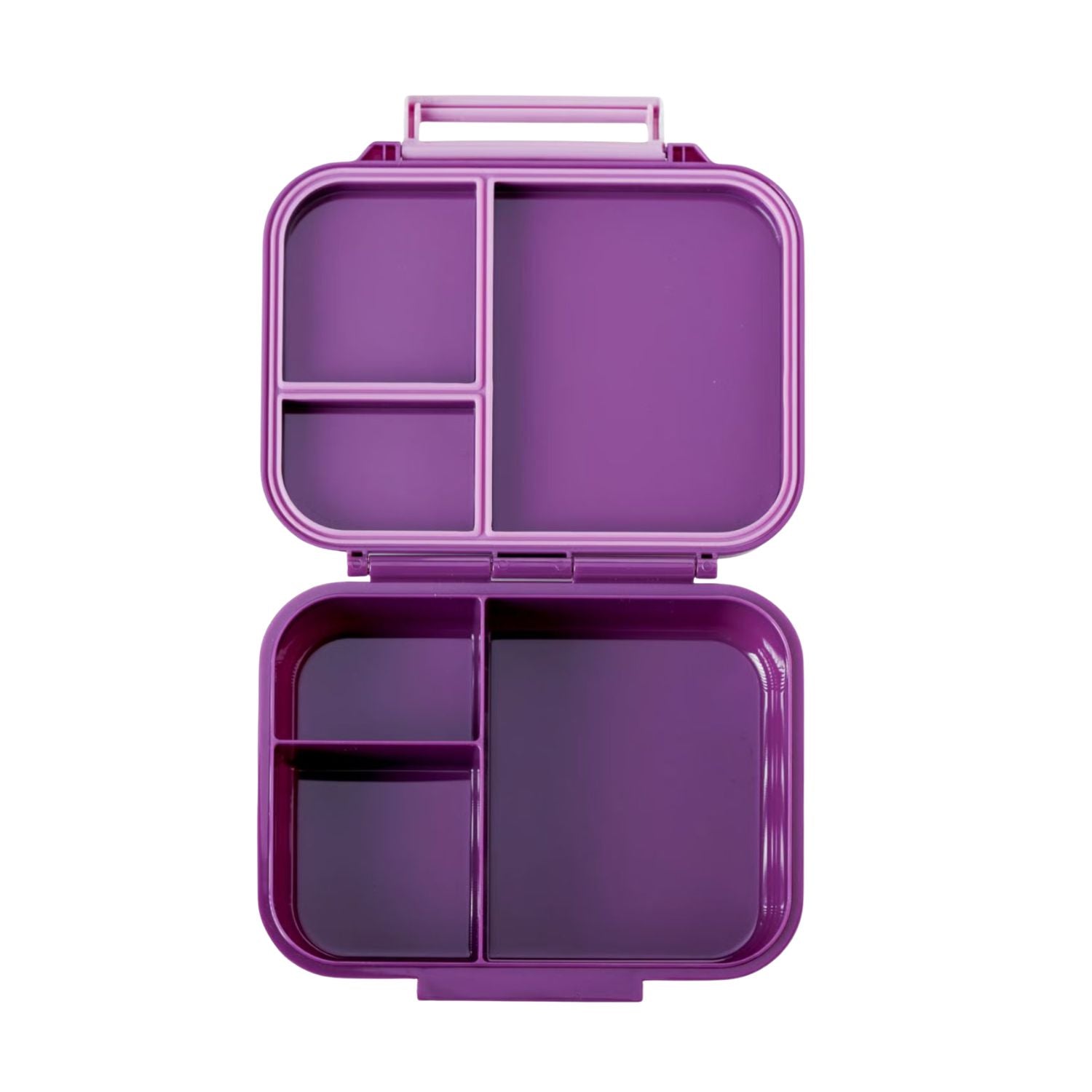 Lekkabox Classic Lilac – lekka mini śniadaniówka z 3 przegródkami, szczelna i bez BPA, idealna do szkoły, przedszkola i pracy, kolor: fioletowy