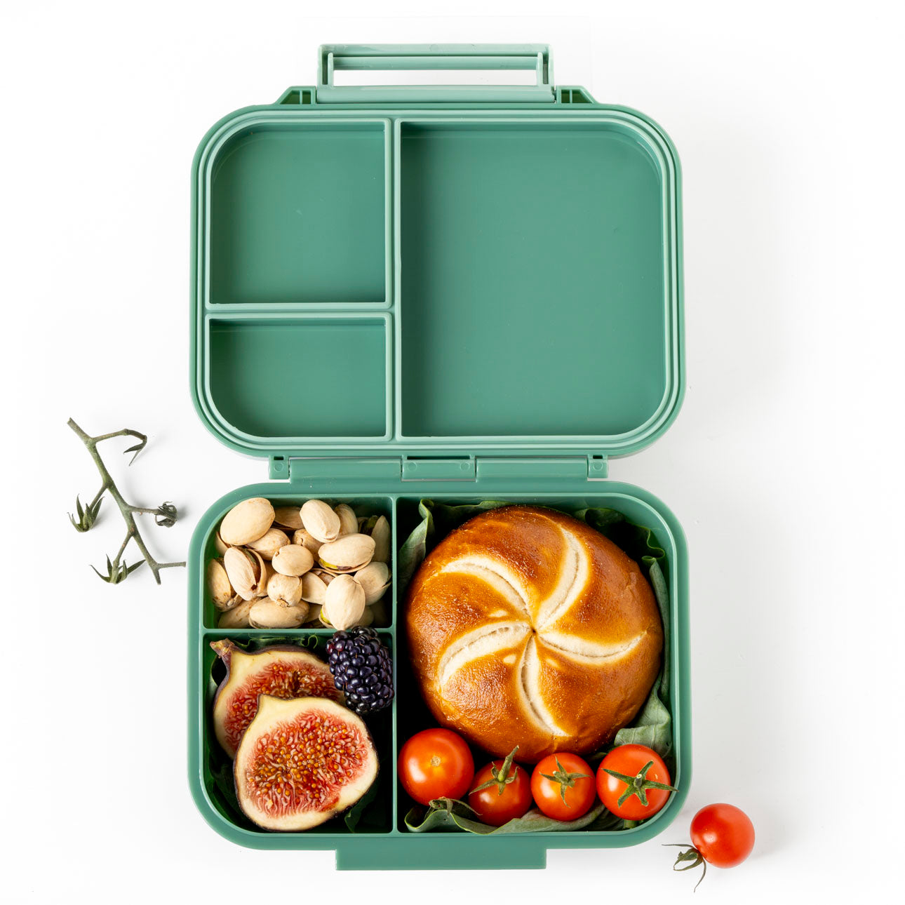 Lekkabox Classic Forest – lekka mini śniadaniówka z 3 przegródkami, szczelna i bez BPA, idealna do szkoły, przedszkola i pracy.