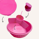 Pojemnik z przegródkami Yumbox Poke Bowl Guava Pink – 1l pojemności, szczelna pokrywka, bezpieczny i funkcjonalny, kolor: różowy