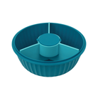 Pojemnik z przegródkami Yumbox Poke Bowl Lagoon Blue – 1l pojemności, szczelna pokrywka, bezpieczny i funkcjonalny, kolor: morski