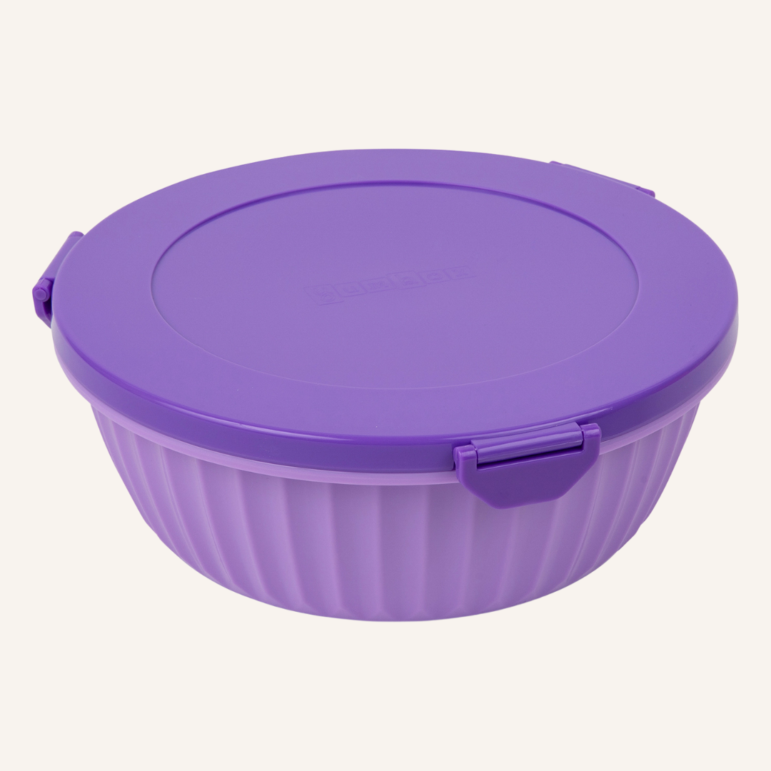 Pojemnik z przegródkami Yumbox Poke Bowl Maui Purple – 1l pojemności, szczelna pokrywka, bezpieczny i funkcjonalny, kolor: fioletowy