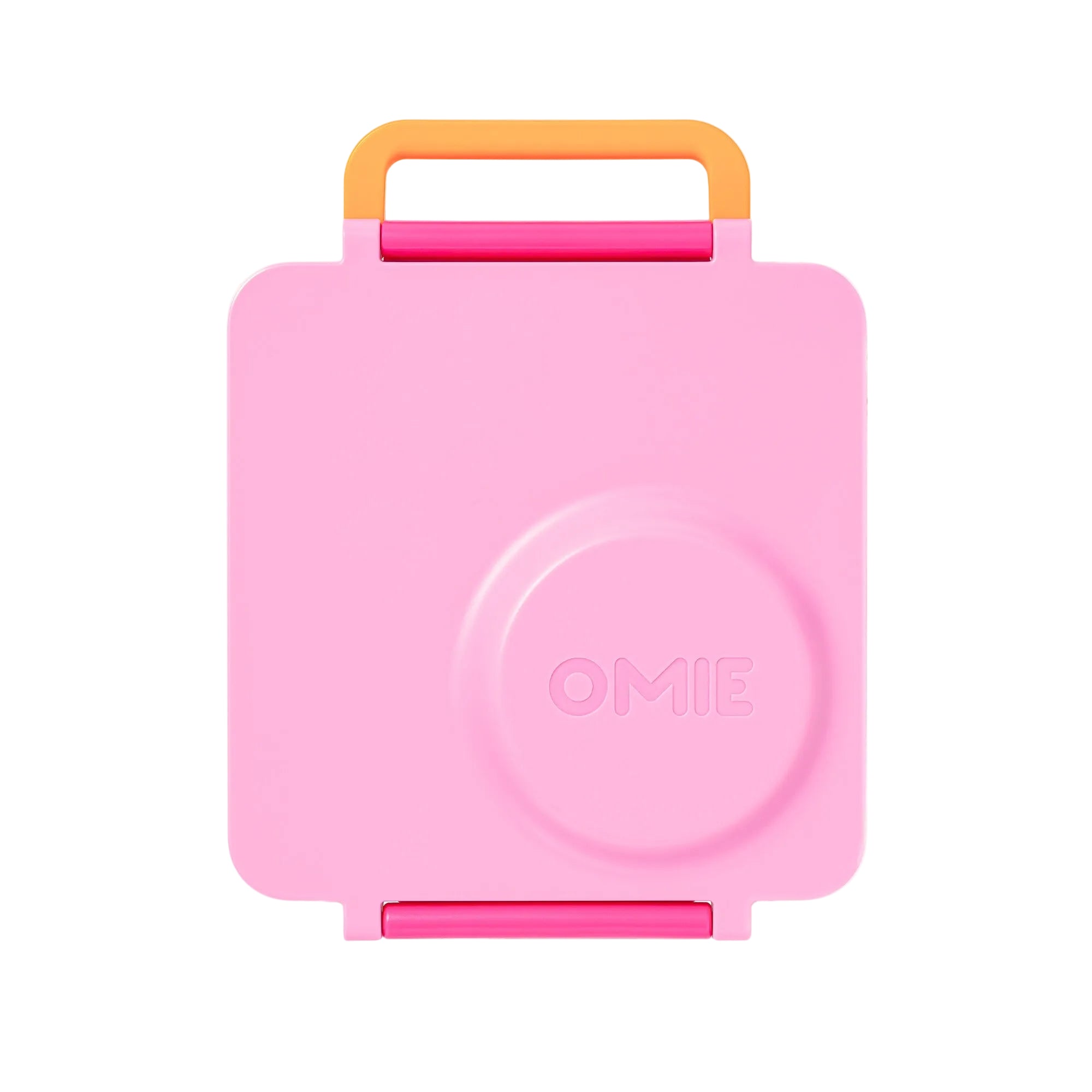OmieBox Pixie Pink – pastelowo-różowy lunchbox z termosem, przegródkami i uchwytem, idealny do szkoły i przedszkola.